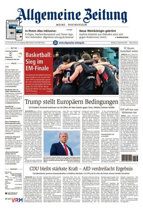 Allgemeine Zeitung Mainz - Rheinhessen