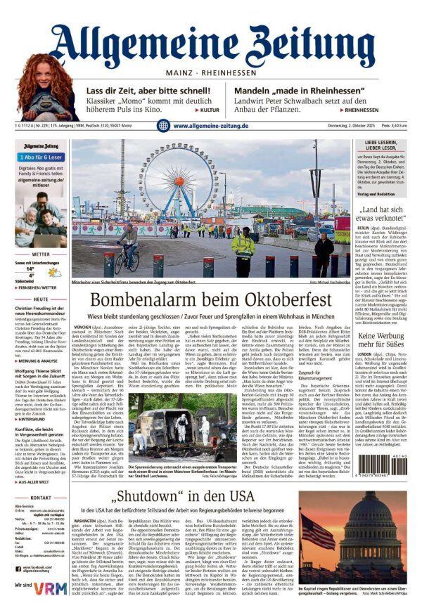 Allgemeine Zeitung Mainz - Rheinhessen