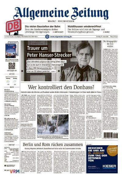 Allgemeine Zeitung Mainz - Rheinhessen 2026-01-24