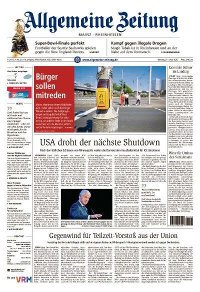 Allgemeine Zeitung Mainz - Rheinhessen 2026-01-27