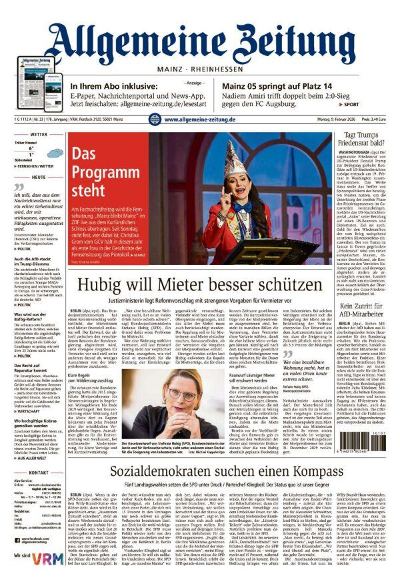 Allgemeine Zeitung Mainz - Rheinhessen 2026-02-09