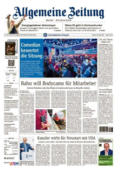 Allgemeine Zeitung Mainz - Rheinhessen 2026-02-14