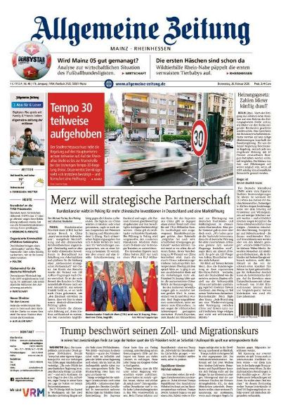 Allgemeine Zeitung Mainz - Rheinhessen 2026-02-26
