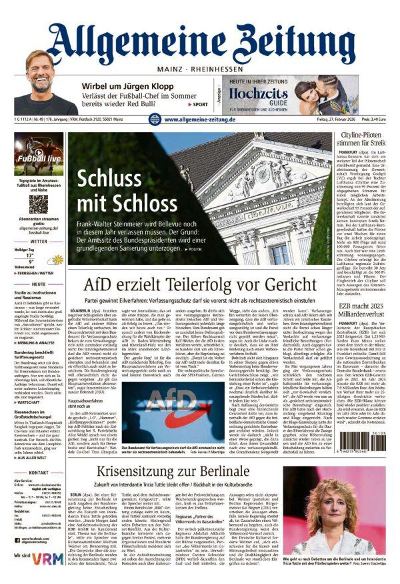 Allgemeine Zeitung Mainz - Rheinhessen 2026-02-27