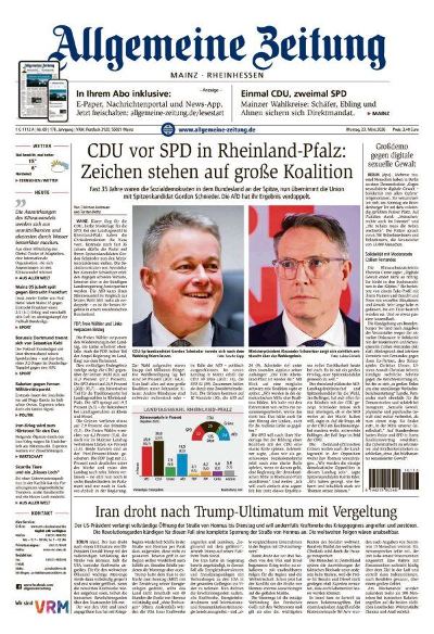 Allgemeine Zeitung Mainz - Rheinhessen 2026-03-23