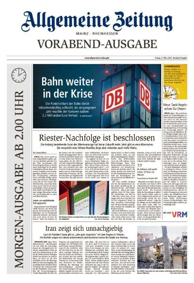Allgemeine Zeitung Mainz - Rheinhessen