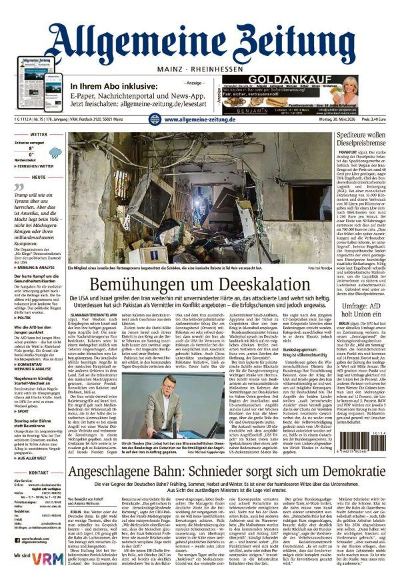 Allgemeine Zeitung Mainz - Rheinhessen 2026-03-30