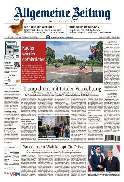 Allgemeine Zeitung Mainz - Rheinhessen 2026-04-08