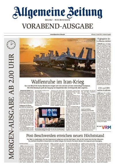 Allgemeine Zeitung Mainz - Rheinhessen