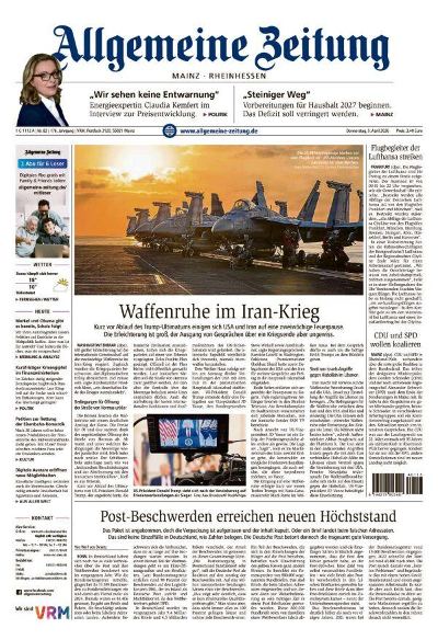 Allgemeine Zeitung Mainz - Rheinhessen 2026-04-09