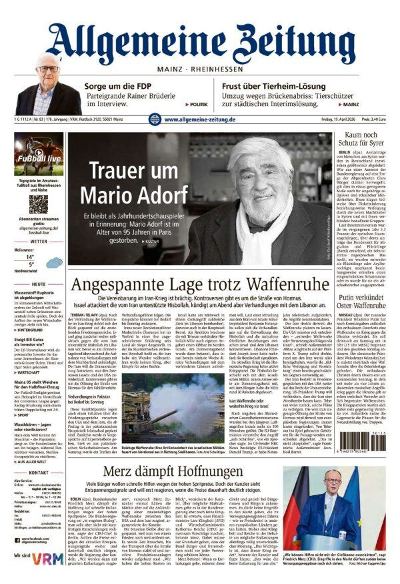 Allgemeine Zeitung Mainz - Rheinhessen 2026-04-10