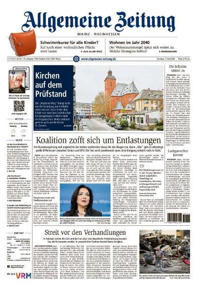 Allgemeine Zeitung Mainz - Rheinhessen 2026-04-11