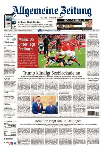 Allgemeine Zeitung Mainz - Rheinhessen 2026-04-13