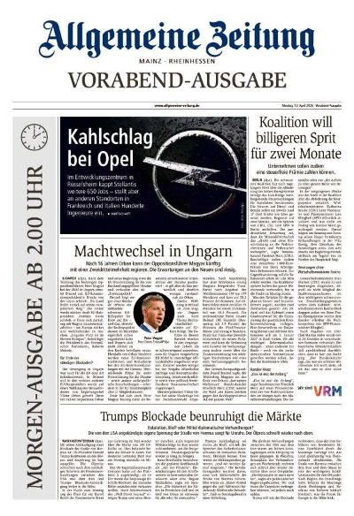 Allgemeine Zeitung Mainz - Rheinhessen
