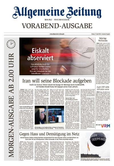 Allgemeine Zeitung Mainz - Rheinhessen