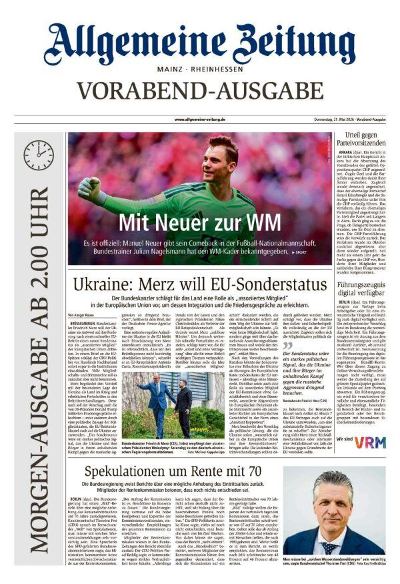 Allgemeine Zeitung Mainz - Rheinhessen