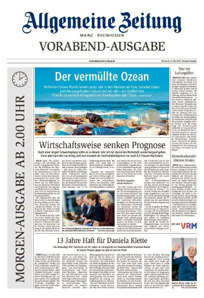 Allgemeine Zeitung Mainz - Rheinhessen
