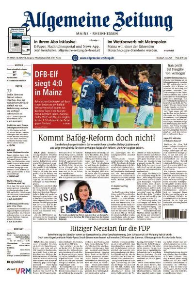 Allgemeine Zeitung Mainz - Rheinhessen 2026-06-01