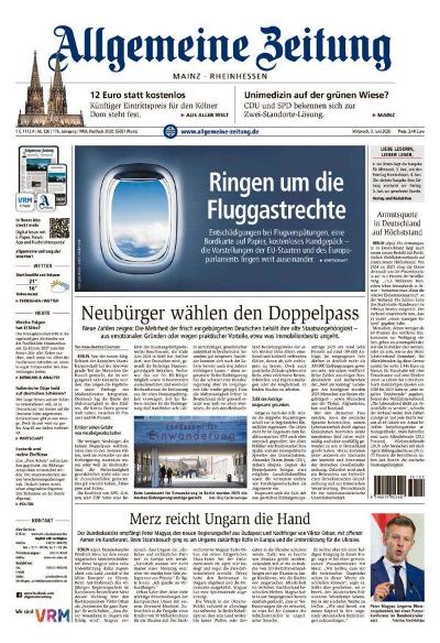 Allgemeine Zeitung Mainz - Rheinhessen