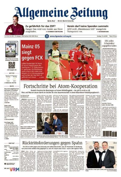 Allgemeine Zeitung Mainz - Rheinhessen 2026-07-18