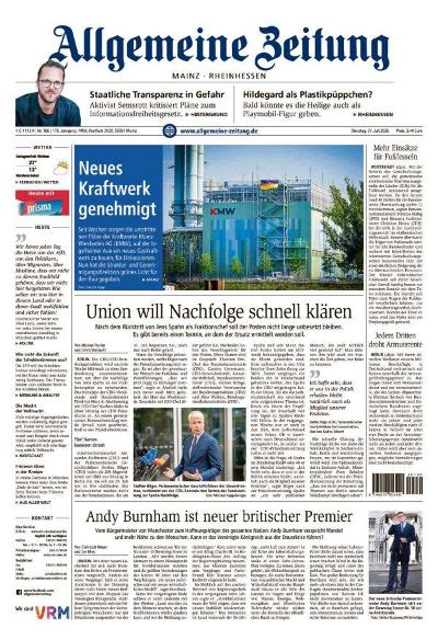 Allgemeine Zeitung Mainz - Rheinhessen 2026-07-21