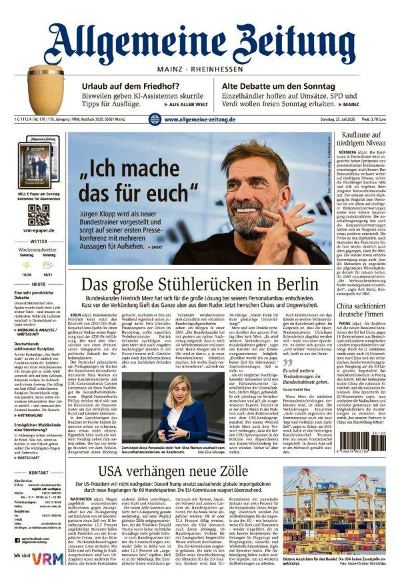 Allgemeine Zeitung Mainz - Rheinhessen 2026-07-25