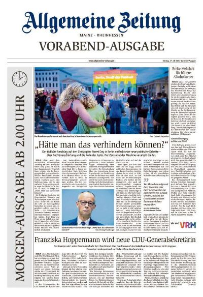 Allgemeine Zeitung Mainz - Rheinhessen