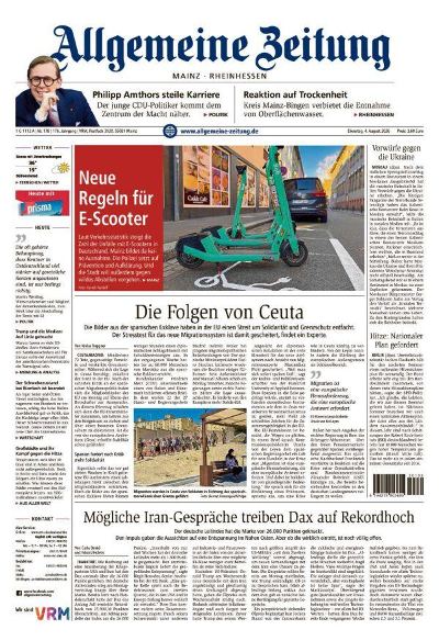 Allgemeine Zeitung Mainz - Rheinhessen 2026-08-04