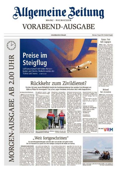 Allgemeine Zeitung Mainz - Rheinhessen
