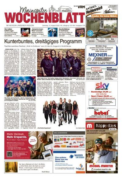 Mainspitze Wochenblatt 2026-08-15