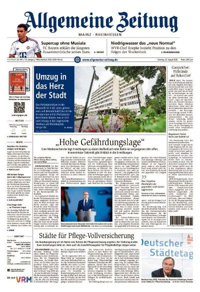 Allgemeine Zeitung Mainz - Rheinhessen 2026-08-22