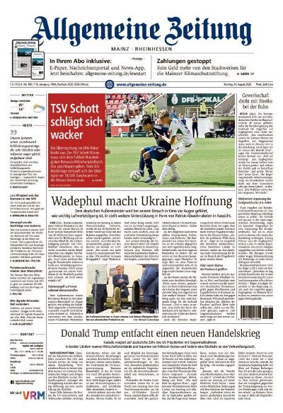 Allgemeine Zeitung Mainz - Rheinhessen 2026-08-24