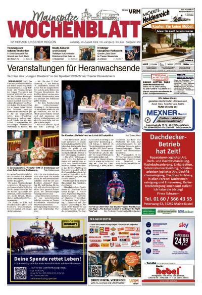 Mainspitze Wochenblatt 2026-08-29