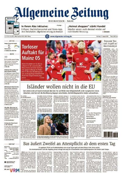 Allgemeine Zeitung Rheinhessen - Nahe 2026-08-31