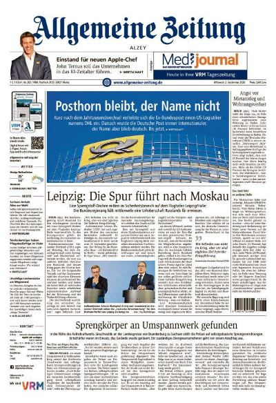 Allgemeine Zeitung Alzey 2026-09-02