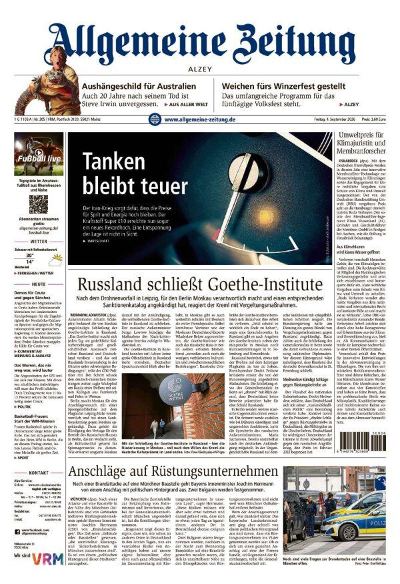 Allgemeine Zeitung Alzey 2026-09-04