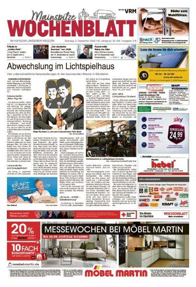 Mainspitze Wochenblatt 2026-09-05