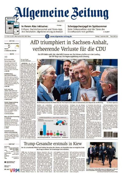 Allgemeine Zeitung Alzey 2026-09-07