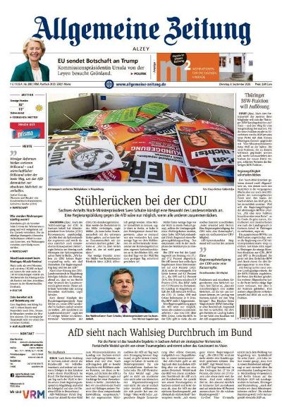 Allgemeine Zeitung Alzey 2026-09-08