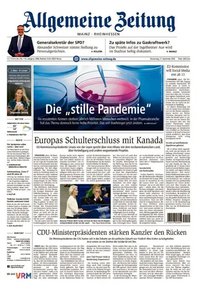 Allgemeine Zeitung Mainz - Rheinhessen 2026-09-17