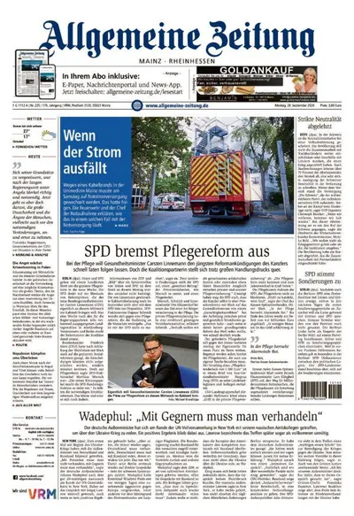 Allgemeine Zeitung Mainz - Rheinhessen 2026-09-28