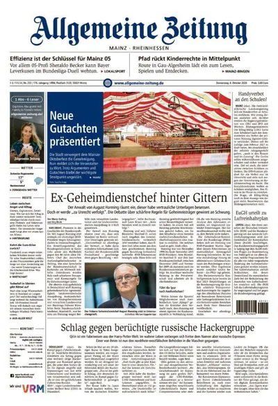 Allgemeine Zeitung Mainz - Rheinhessen 2026-10-08
