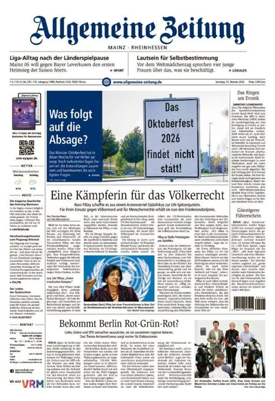 Allgemeine Zeitung Mainz - Rheinhessen 2026-10-10