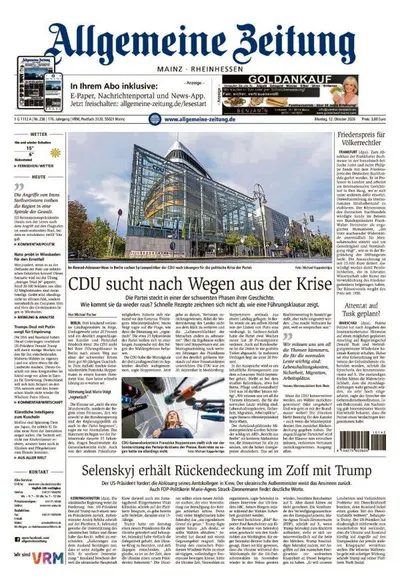 Allgemeine Zeitung Mainz - Rheinhessen 2026-10-12
