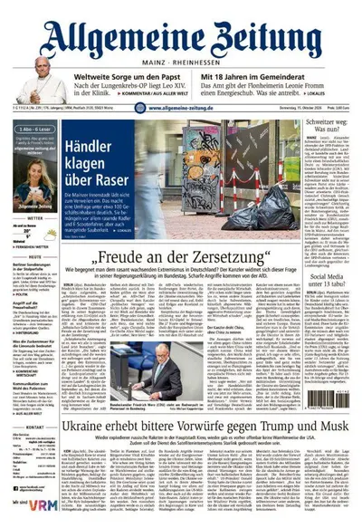 Allgemeine Zeitung Mainz - Rheinhessen 2026-10-15
