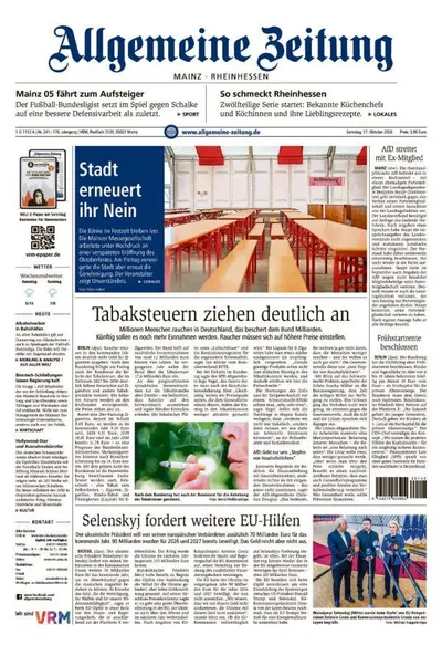 Allgemeine Zeitung Mainz - Rheinhessen 2026-10-17