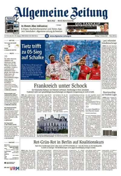 Allgemeine Zeitung Mainz - Rheinhessen 2026-10-19