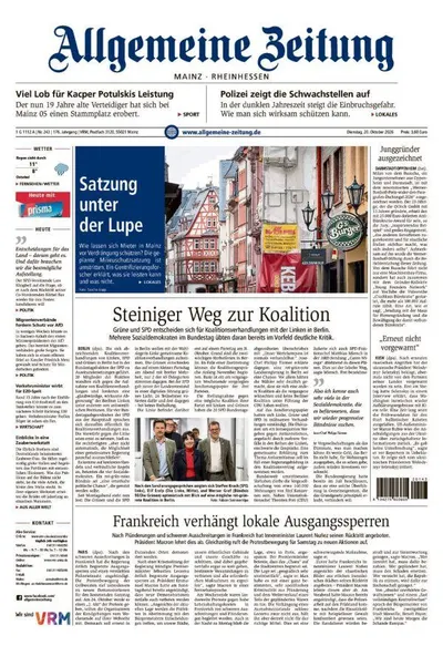 Allgemeine Zeitung Mainz - Rheinhessen 2026-10-20