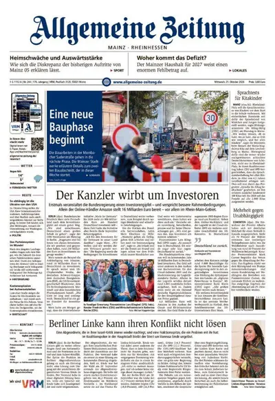 Allgemeine Zeitung Mainz - Rheinhessen 2026-10-21
